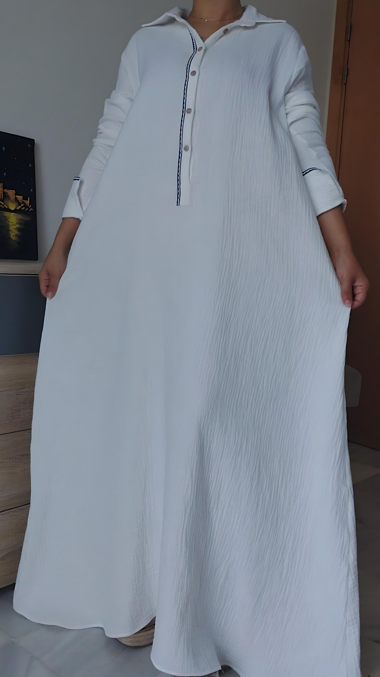 Robe Blanche en gaze de coton