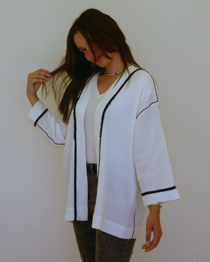 Kimono court en coton